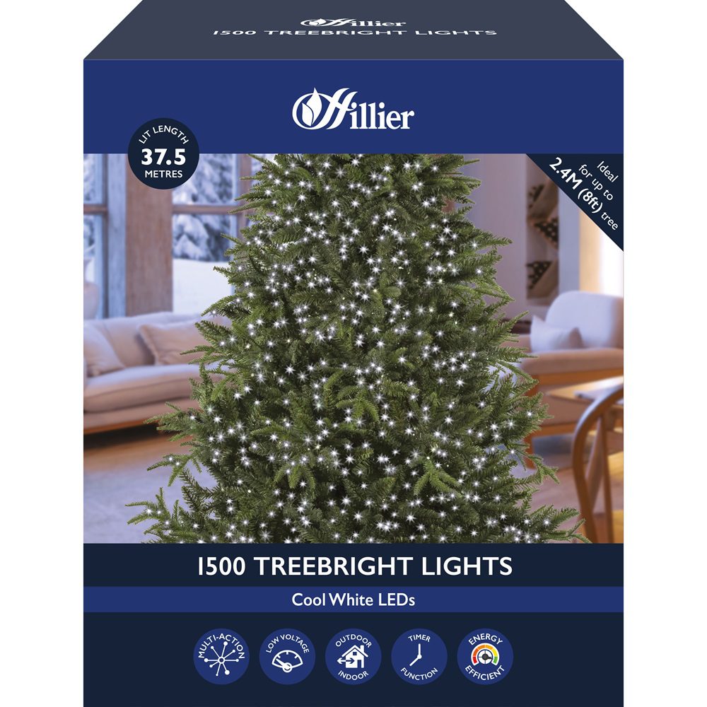 TreeBrights 1500 LED White Christmas Tree Lights 37.5m 5052998057837